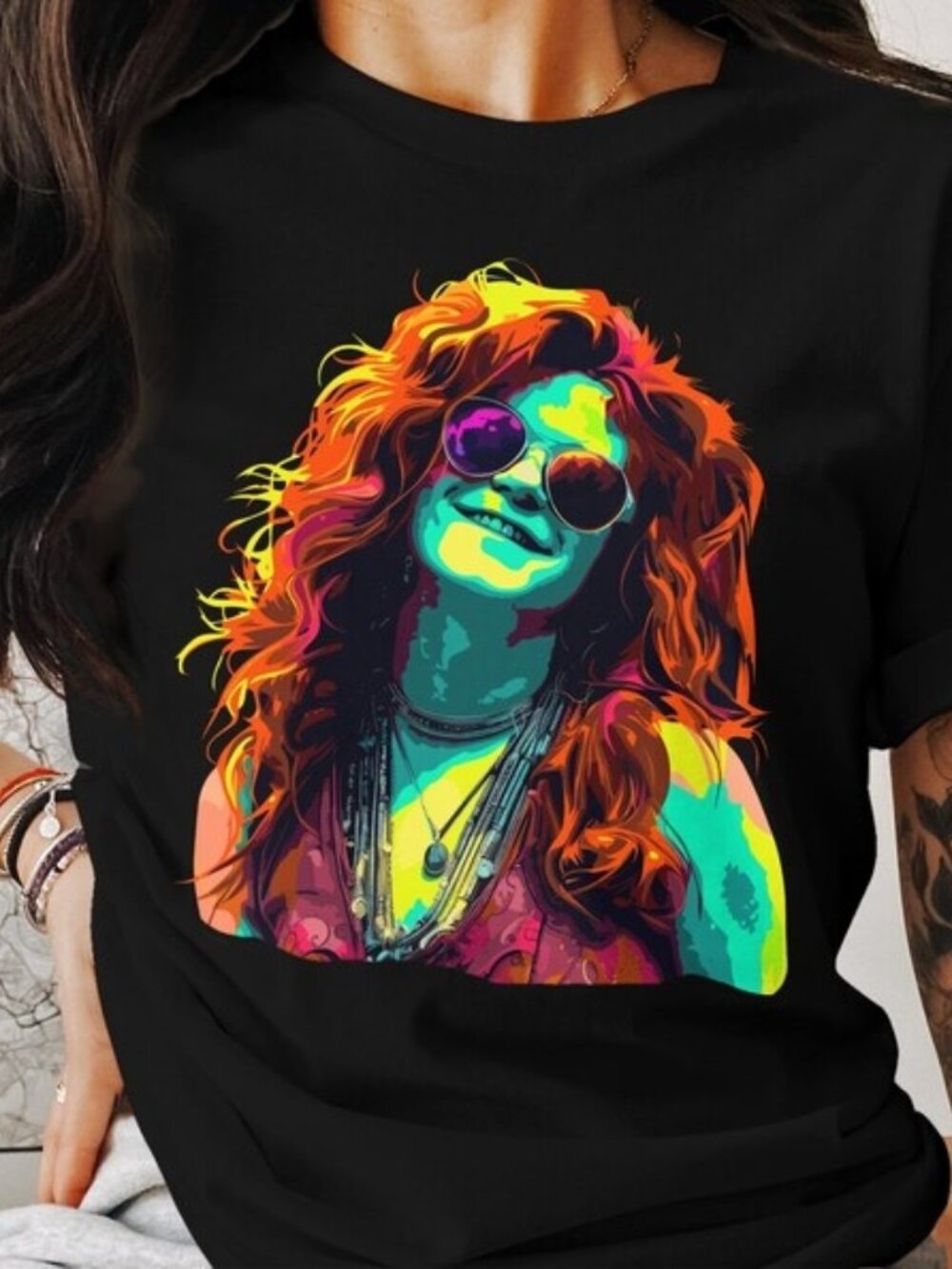 Janis Joplin Vintage Retro Art Shirt, Music Lover Graphic Tee